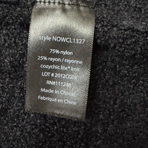 Barefoot Dreams Black Cozy Light Open Front Cardigan - Picture 9 of 9